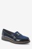 Navy Blue Regular/Wide Fit Forever Comfort® Brogue Detail Chunky Sole Forever Comfort Loafers
