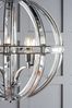 Chrome Aidan Glass Polished Chrome 3 Light Globe Chandelier Ceiling Light