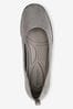 Grey Suede Motion Flex EVA Ballerina Shoes