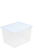 Wham Set of 3 Blue 50Ltr Plastic Storage Boxes And Lids