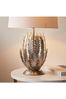 Gallery Home Silver Daphnie Silver Leaf 1 Bulb Table Lamp