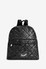 Pineapple Black Quilted Backpack