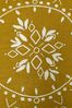 furn. Ochre Yellow Mandala Embroidered Polyester Filled Cushion