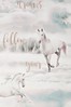 Art For The Home Grey/Pink/White Fresco Unicorn Dreamland Wallpaper