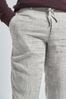Light Grey 100% Linen blue Trousers