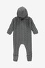 The Little Tailor Grey Baby Knitted Pramsuit