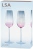 LSA International Set of 2 Pink Dusk Champagne Flutes