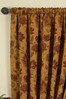 Paoletti Zurich Floral Gold Yellow Jacquard Pencil Pleat Curtains