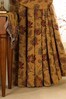 Paoletti Zurich Floral Gold Yellow Jacquard Pencil Pleat Curtains