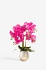 Pink Large Artificial Orchid In Pot