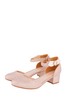 Monsoon Pink Bow Shimmer Two Part Heeled Shoes