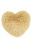 Catherine Lansfield Ochre Yellow So Soft Cuddly Heart Shaped Cushion
