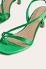 Boden Green Satin Low Heeled Sandals