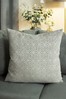 Ashley Wilde Smoke/Steel Grey Kenza Geometric Feather Filled Cushion