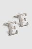 Silver Tone Personalised Letter Cufflinks