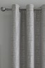 Curtina Grey Lowe Textured Panels Lined Eyelet Curtains