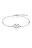 Beaverbrooks Silver Cubic Zirconia Infinity Heart Bracelet