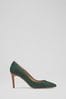 LK Bennett Green Floret Forest Suede Pointed Toe Courts