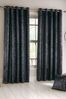 Enhanced Living Blue Halo Ready Made Blockout Thermal Eyelet Curtains