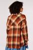 Apricot Red Lumberjack Plaid A-Line Shirt