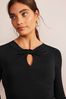 Boden Black Knot Front Flare Sleeve Top