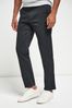 Charcoal Grey Straight Fit Stretch Chino Trousers