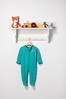 The Essential One Unisex Baby Turquoise Sleepsuit