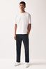 Black Straight Fit Stretch Chino Trousers
