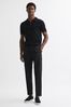 Reiss Black Hove Technical Elasticated Trousers