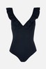 Accessorize Black Frill Strap Support Swimsuit