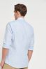 Blue Stripe Slim Fit Long Sleeve Stretch Oxford Shirt