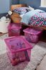 Wham Set of 3 Pink Crystal 35L Plastic Storage Box & Lid