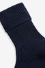 Pure Collection Blue Cashmere Socks