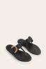 Boden Black Buckled Toe-Post Sandals