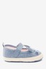 Denim Bunny Mary Jane Baby Shoes (0-18mths)