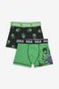 Green/Black Marvel® Hulk 2 Pack Trunks (2-12yrs)