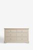 Stone Hampton Painted Oak Collection Luxe 6 Drawer Wide Chest of Drawers