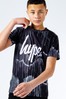 Hype. Grayscale Drips Repeat Logo Kids T-Shirt
