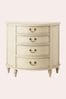 Ivory Clifton Half Moon 4 Drawer Chest