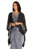 Adrianna Papell Black Chiffon Cape Cover Up