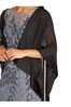 Adrianna Papell Black Chiffon Cape Cover Up