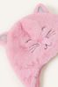 Accessorize Pink Faux Fur Fluffy Cat Chullo Hat