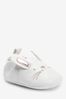White Bunny Slip-On Baby Shoes (0-18mths)