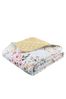 Catherine Lansfield Duck Egg Blue Reversible Canterbury Floral Quilted Bedspread