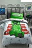 Grey Glow In The Dark Minecraft Duvet Cover and Pillowcase Set