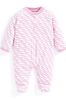 JoJo Maman Bebe Pink Little Elephant Sleepsuit
