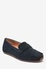 Navy Suede Leather Driver Shoes
