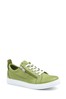 Jones Bootmaker Green Mila Lace-Up Leather Trainers