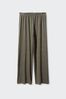 Mango Green 100% Linen Wideleg Trousers