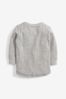 Grey Marl Long Sleeve Textured T-Shirt (3mths-7yrs)